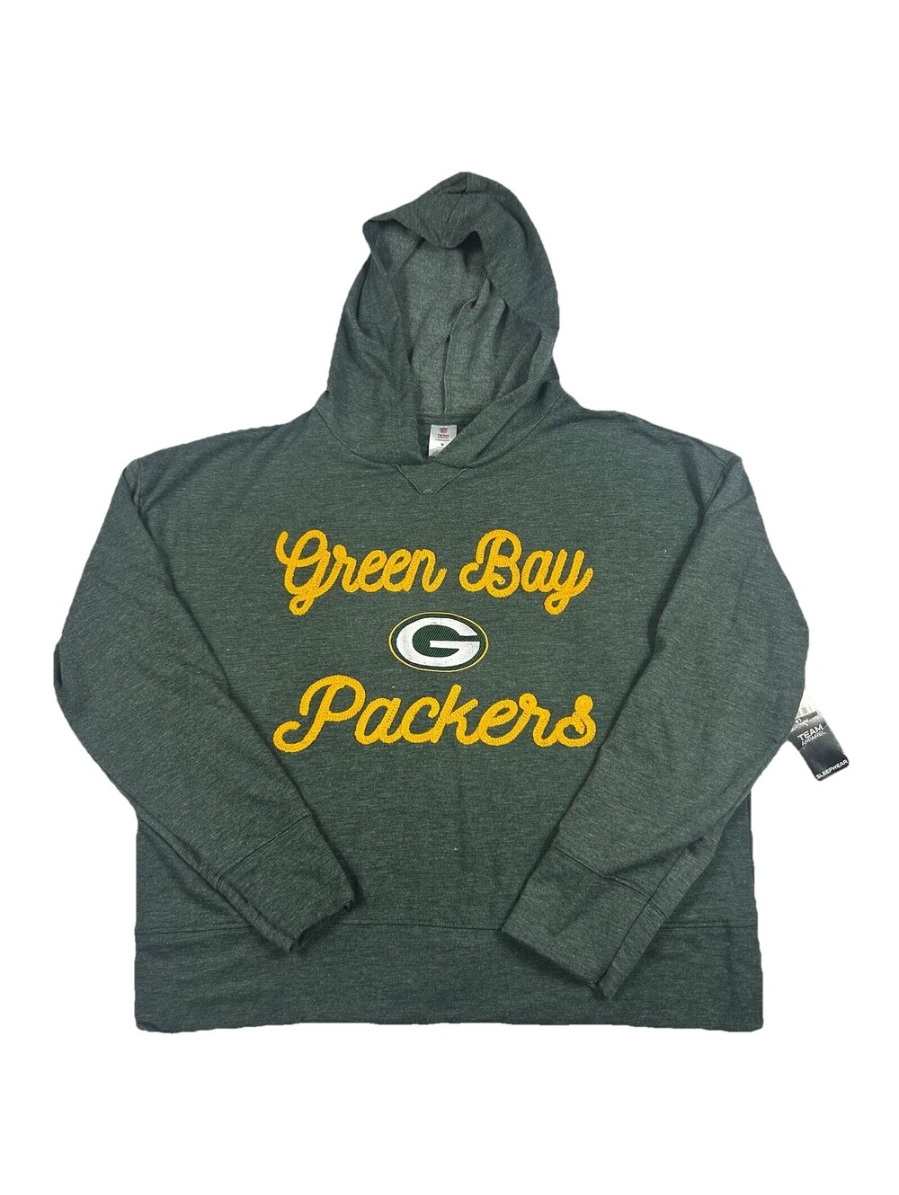Green Bay Packers Hooded Shirt Women's Medium NFL Team Apparel Embroidered Logo